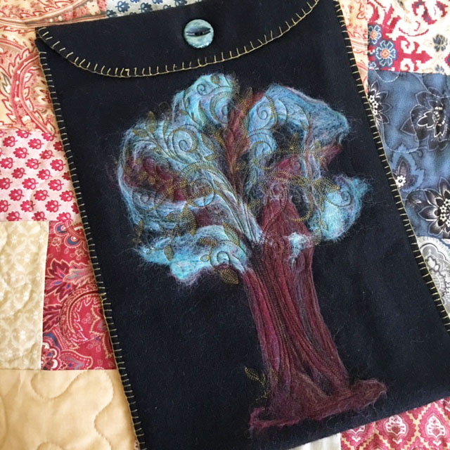 Needle Punch Felting with Machine Embroidery Edgestitch